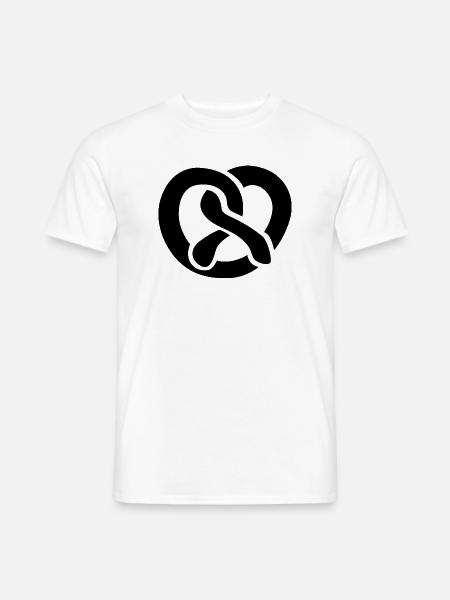 bäckerei bakery brezel pretzel symbol Firma icon - Männer T-Shirt - Weiß