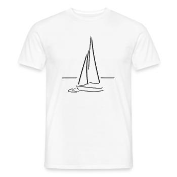 Sailboat on Water Sailor Boat Gift - Men's T-Shirt - white - Front - AI Model Male 178 dark (178cm)