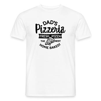 Dad's Pizzeria hausgemachte Pizza Vati Vatertag - Männer T-Shirt - Weiß - Vorne - AI Model Male 178 dark (178cm)