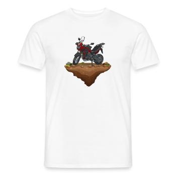 Africa Twin Enduro | Earth // Rouge - T-shirt homme - blanc - Devant - AI Model Male 178 dark (178cm)