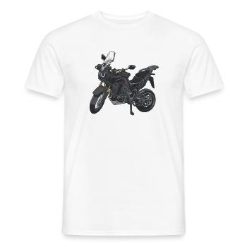 Africa Twin Enduro - solo black - T-shirt homme - blanc - Devant - AI Model Male 178 dark (178cm)