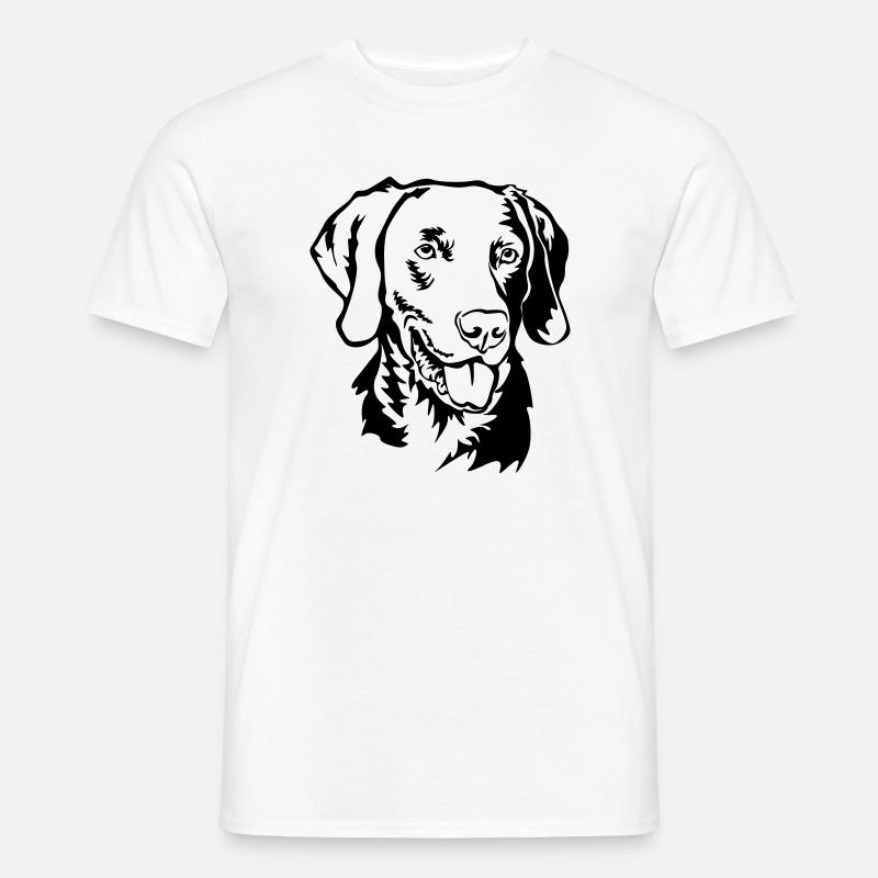 Weimaraner Kopf - Männer T-Shirt - Weiß