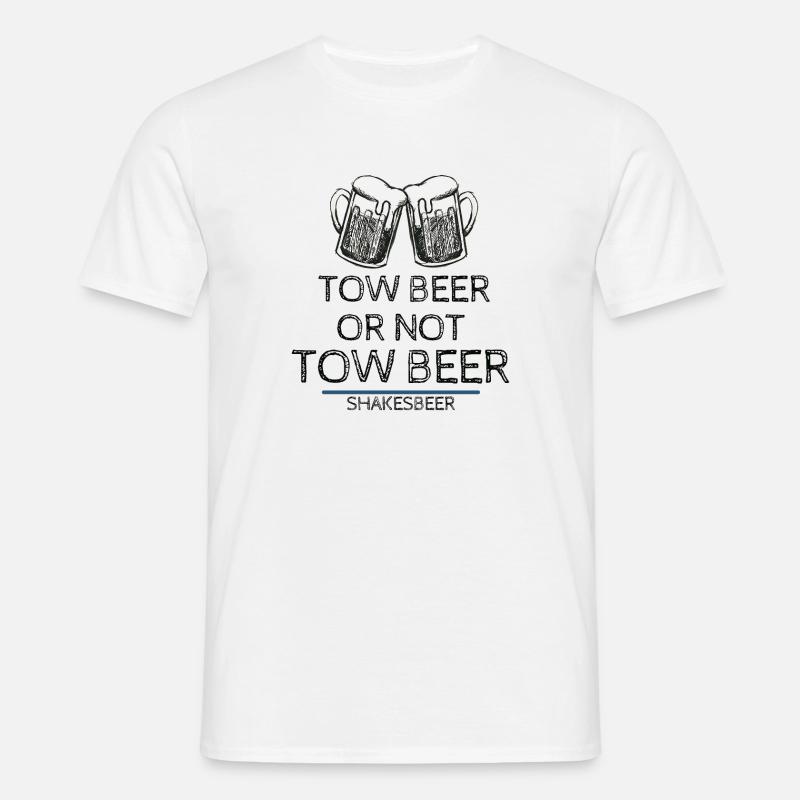 Bier oder nicht Bier - Männer T-Shirt - Weiß