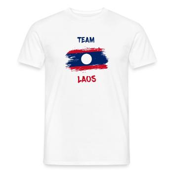 Team Laos Flaggen Design / Geschenk - Männer T-Shirt - Weiß - Vorne - AI Model Male 178 dark (178cm)