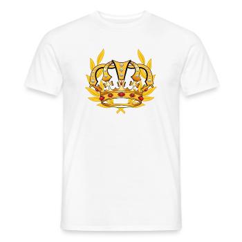 Crown King Majesty Royal Prince - Men's T-Shirt - white - Front - AI Model Male 178 dark (178cm)