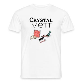 Crystal Mett - si piraté est votre médicament - T-shirt homme - blanc - Devant - AI Model Male 178 dark (178cm)