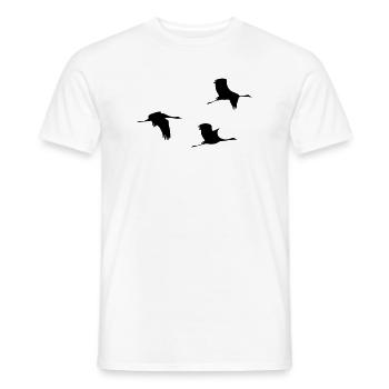 Grues volantes Vecteur - T-shirt homme - blanc - Devant - AI Model Male 178 dark (178cm)