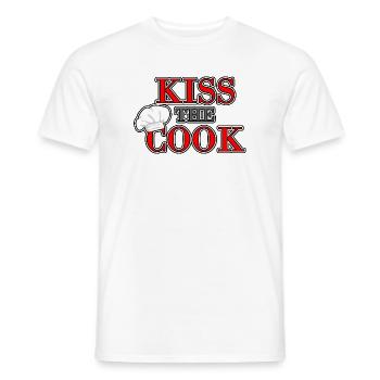 Kiss the Cook - Men's T-Shirt - white - Front - AI Model Male 178 dark (178cm)