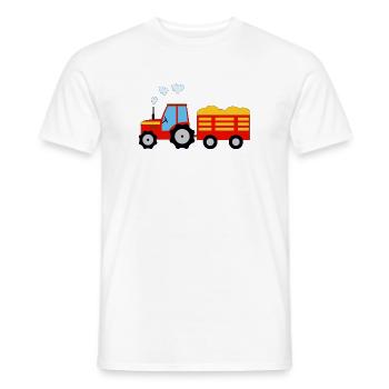 Tracteur - T-shirt homme - blanc - Devant - AI Model Male 178 dark (178cm)