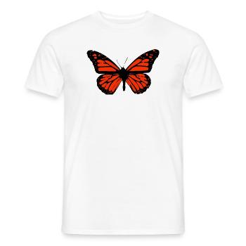 Papillon Art Détaillé à contraste élevé - T-shirt homme - blanc - Devant - AI Model Male 178 dark (178cm)
