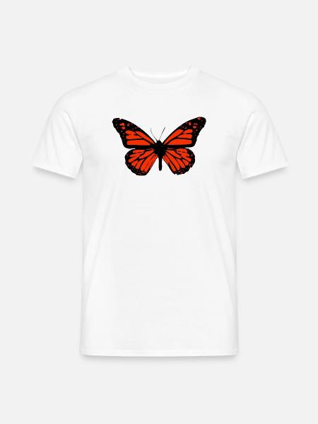 Vlinderkunst gedetailleerd, hoog contrast - Heren T-shirt - wit