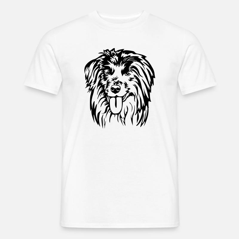 Berger des Pyrénées Kopf - Männer T-Shirt - Weiß