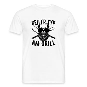 Geiler Typ Am Grill Grillmeister Grillen Vatertag - Männer T-Shirt - Weiß - Vorne - AI Model Male 178 dark (178cm)