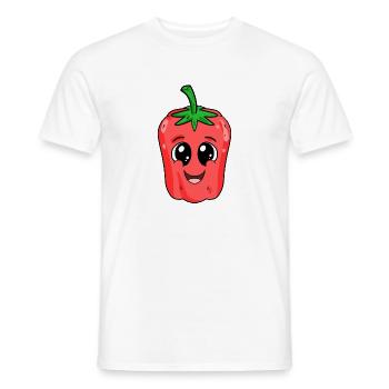 Paprika - Männer T-Shirt - Weiß - Vorne - AI Model Male 178 dark (178cm)