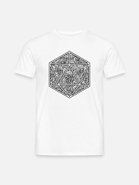 W20 Dice Ornament RPG Würfel Design - Männer T-Shirt - Weiß