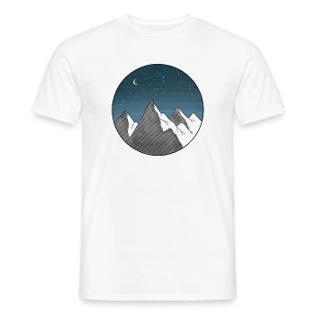Berg Sternenhimmel - Männer T-Shirt - Weiß - Vorne - AI Model Male 178 dark (178cm)
