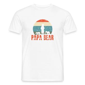 Papa bear - Männer T-Shirt - Weiß - Vorne - AI Model Male 178 dark (178cm)
