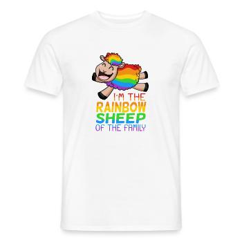 LGBT Schaf niedlich - Männer T-Shirt - Weiß - Vorne - AI Model Male 178 dark (178cm)