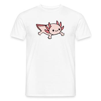 Axolotl pnk rose - Men's T-Shirt - white - Front - AI Model Male 178 dark (178cm)