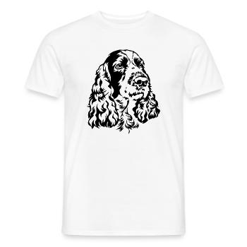 Englischer Springer Spaniel Kopf - Männer T-Shirt - Weiß - Vorne - AI Model Male 178 dark (178cm)