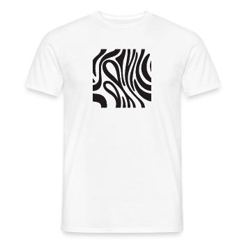 Zebra decoration - African savannah effect. - Men's T-Shirt - white - Front - AI Model Male 178 dark (178cm)