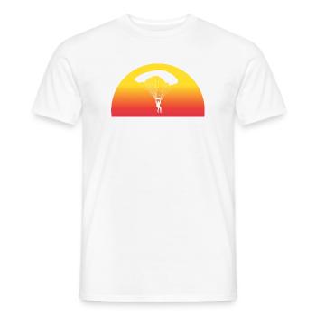 Adventurous Skydive Sunset - Men's T-Shirt - white - Front - AI Model Male 178 dark (178cm)