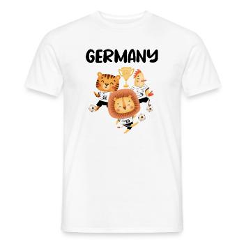 Football team Germany Animals Football Gift - Men's T-Shirt - white - Front - AI Model Male 178 dark (178cm)