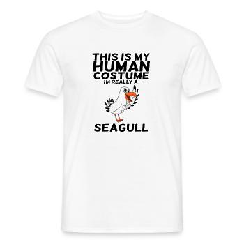 gull - Men's T-Shirt - white - Front - AI Model Male 178 dark (178cm)
