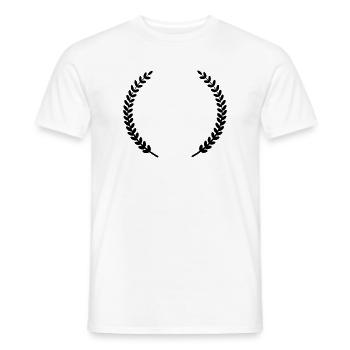 Couronne gagnante de laurier autour - T-shirt homme - blanc - Devant - AI Model Male 178 dark (178cm)