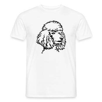 Pudel Kopf - Männer T-Shirt - Weiß - Vorne - AI Model Male 178 dark (178cm)