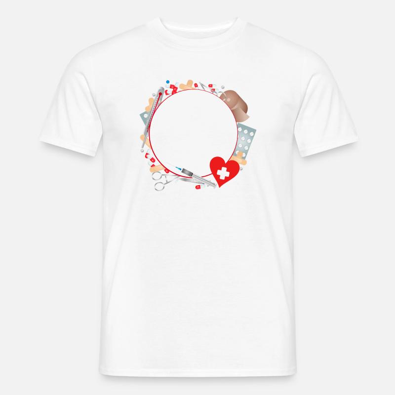 First aid kit or first aid kit as a frame - Men’s T-shirt - white