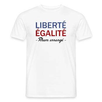 Liberté égalité Rhum arrangé - T-shirt homme - blanc - Devant - AI Model Male 178 dark (178cm)
