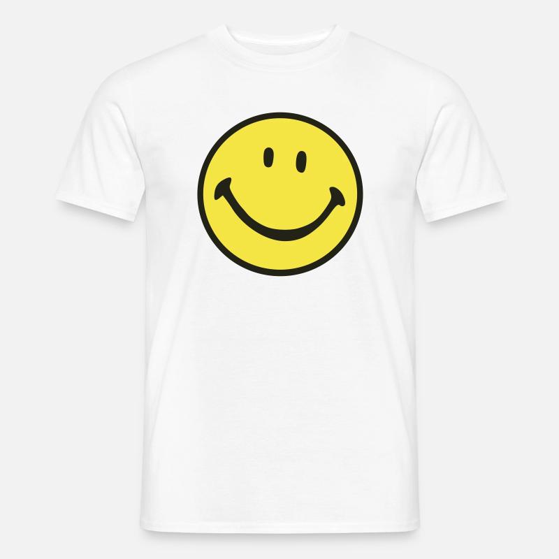 Lächeln - Männer T-Shirt - Weiß