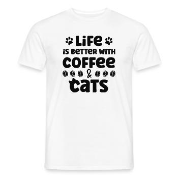 Amateurs de café - T-shirt homme - blanc - Devant - AI Model Male 178 dark (178cm)