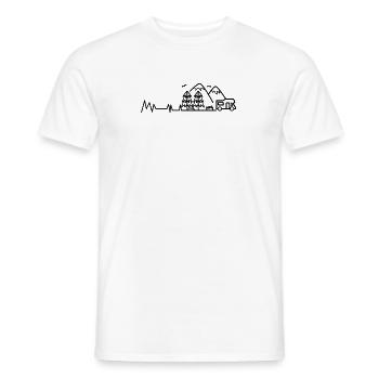 Herzschlag Berg Berge - Männer T-Shirt - Weiß - Vorne - AI Model Male 178 dark (178cm)