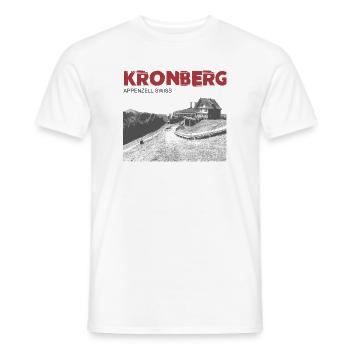 Schweizer Berge T-Shirt Appenzell Kronberg - Männer T-Shirt - Weiß - Vorne - AI Model Male 178 dark (178cm)