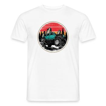 Sunset Trail Offroad-Jeep - Männer T-Shirt - Weiß - Vorne - AI Model Male 178 dark (178cm)