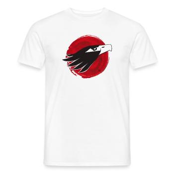 adler japan vogel fliegen rot sehen kopf indianer - Männer T-Shirt - Weiß - Vorne - AI Model Male 178 dark (178cm)
