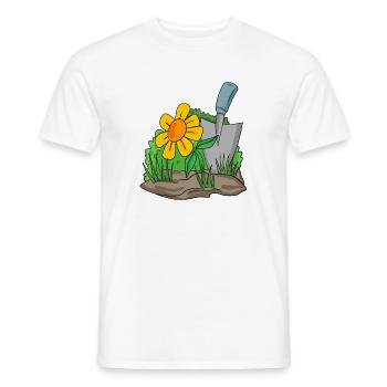 Jardin motif jardin cadeau jardinier - T-shirt homme - blanc - Devant - AI Model Male 178 dark (178cm)