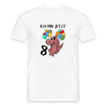 8. Geburtstag - 8 Jahre alt - Kindergeburtstag - Männer T-Shirt - Weiß - Vorne - AI Model Male 178 dark (178cm)