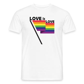 love is love flag - Männer T-Shirt - Weiß - Vorne - AI Model Male 178 dark (178cm)