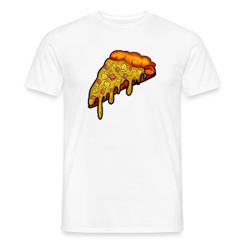 Hawaii Pizza - Pineapple HAM CHEESE - Men's T-Shirt - white - Front - AI Model Male 178 dark (178cm)