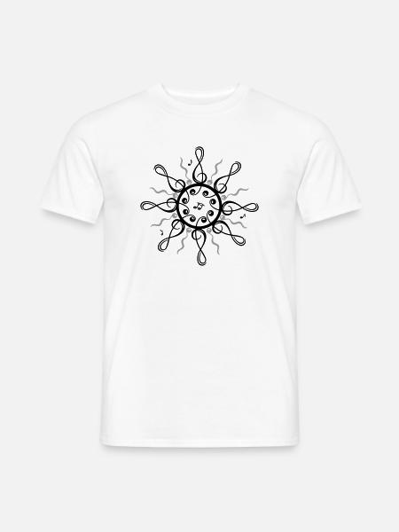 Musique Soleil Clé de musique Notes musicales - T-shirt homme - blanc