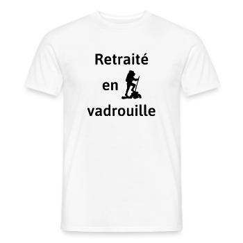 retraité en vadrouille randonnée randonneur - T-shirt homme - blanc - Devant - AI Model Male 178 dark (178cm)