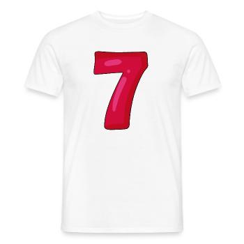Numéro 7 - Nombre 7 - T-shirt homme - blanc - Devant - AI Model Male 178 dark (178cm)