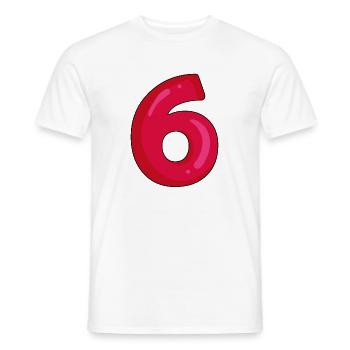 6 - Männer T-Shirt - Weiß - Vorne - AI Model Male 178 dark (178cm)