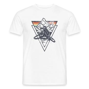 Summit Geometry Sunset - Men's T-Shirt - white - Front - AI Model Male 178 dark (178cm)