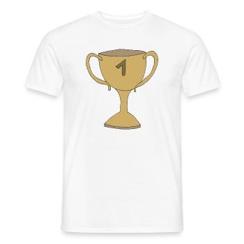 pokal gold - Männer T-Shirt - Weiß - Vorne - AI Model Male 178 dark (178cm)
