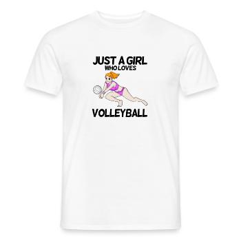 Volleyball Girl Gift - Men's T-Shirt - white - Front - AI Model Male 178 dark (178cm)