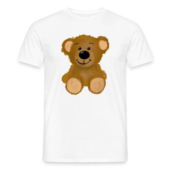 bear cub - Men's T-Shirt - white - Front - AI Model Male 178 dark (178cm)